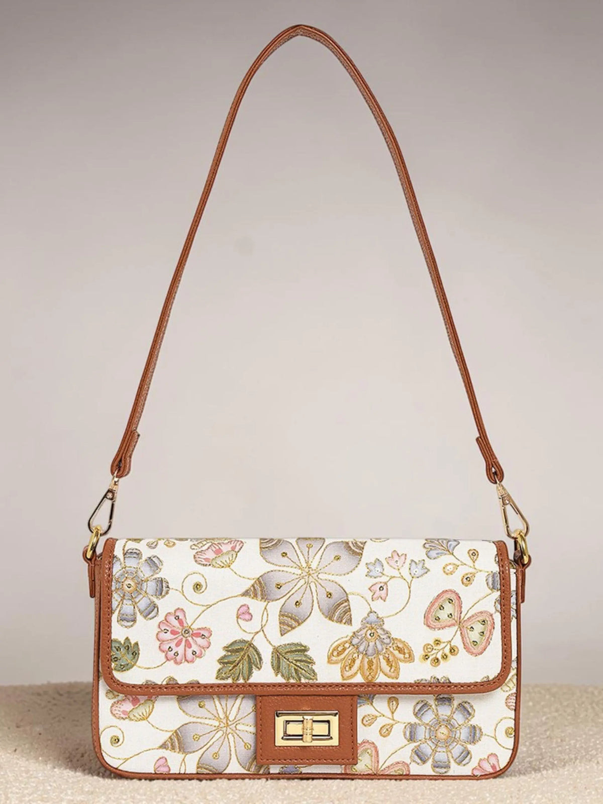 Alira Shoulder Bag - Caramel Ivory