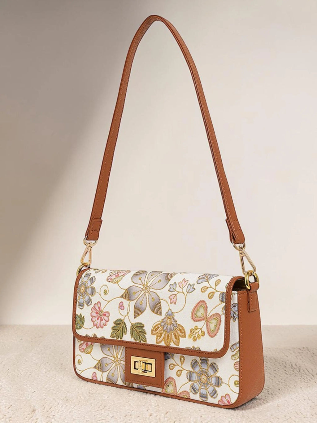 Alira Shoulder Bag - Caramel Ivory