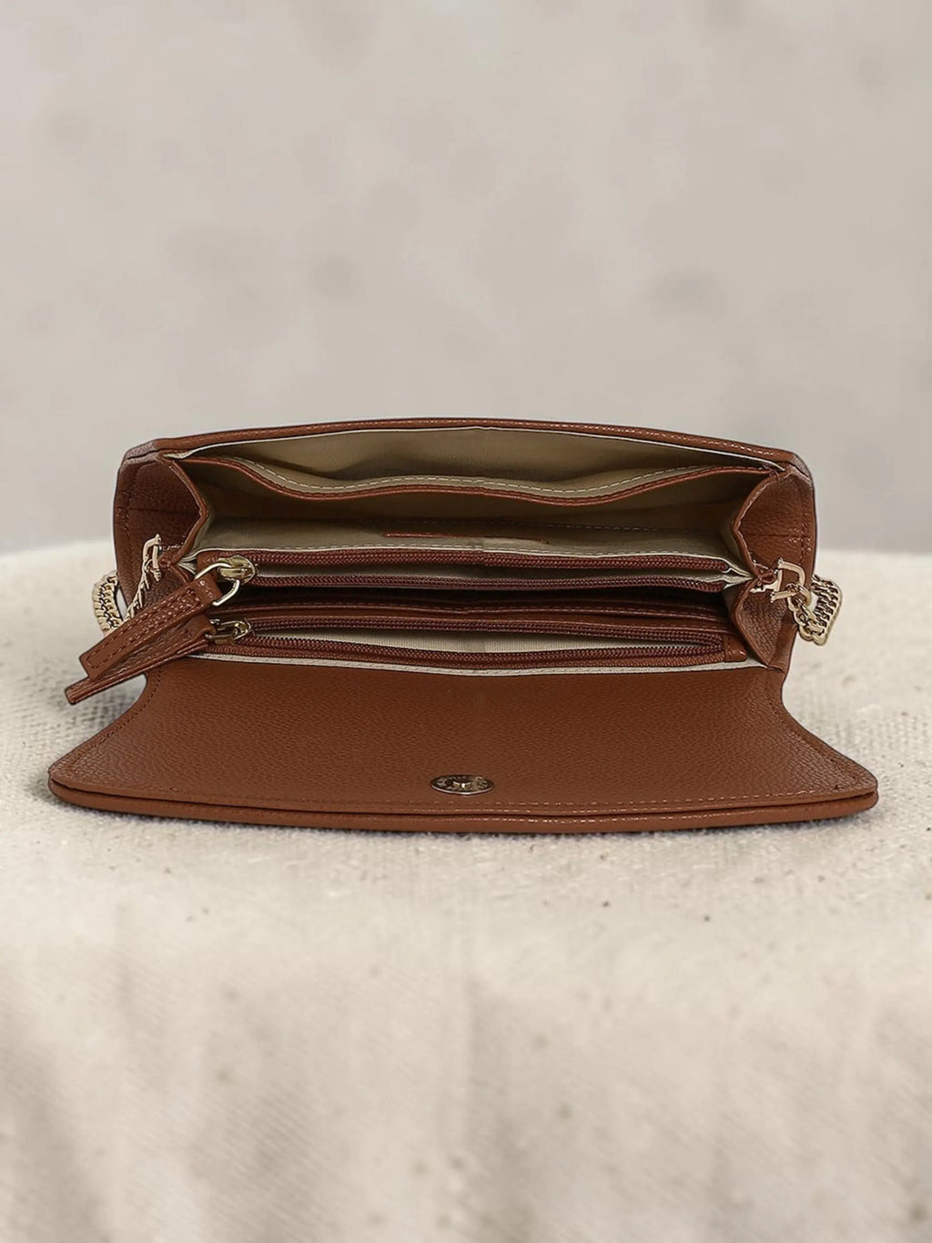 Elisa Wallet Sling - Caramel Ivory