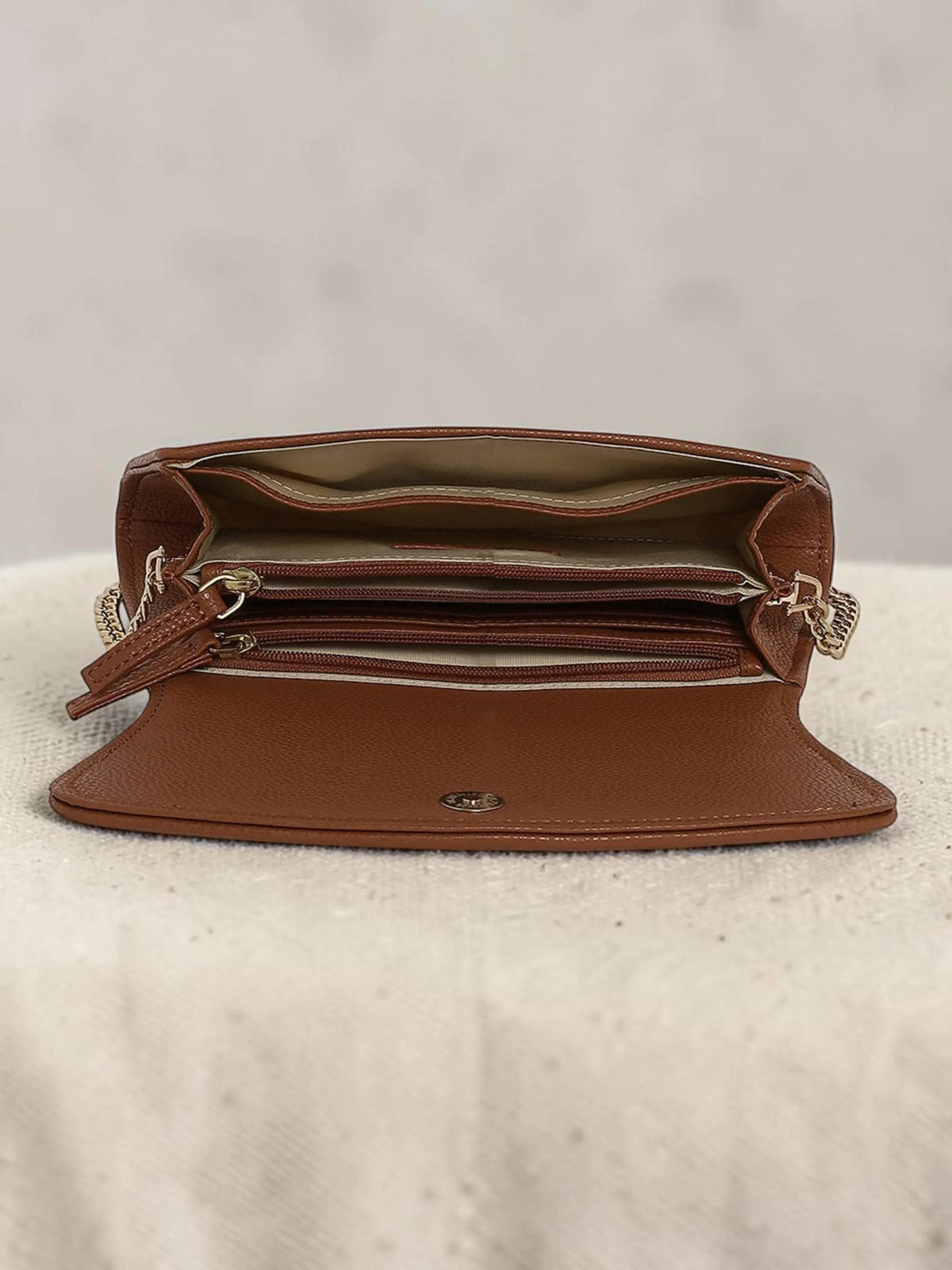 Elisa Wallet Sling - Caramel Ivory