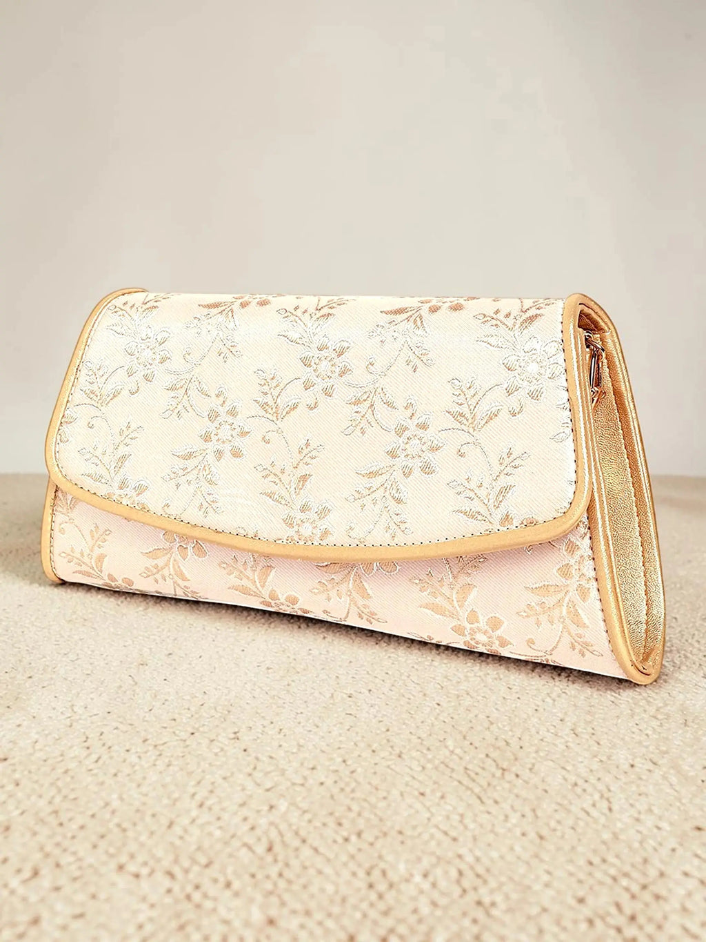 Elisa Wallet Sling - Off white Gold