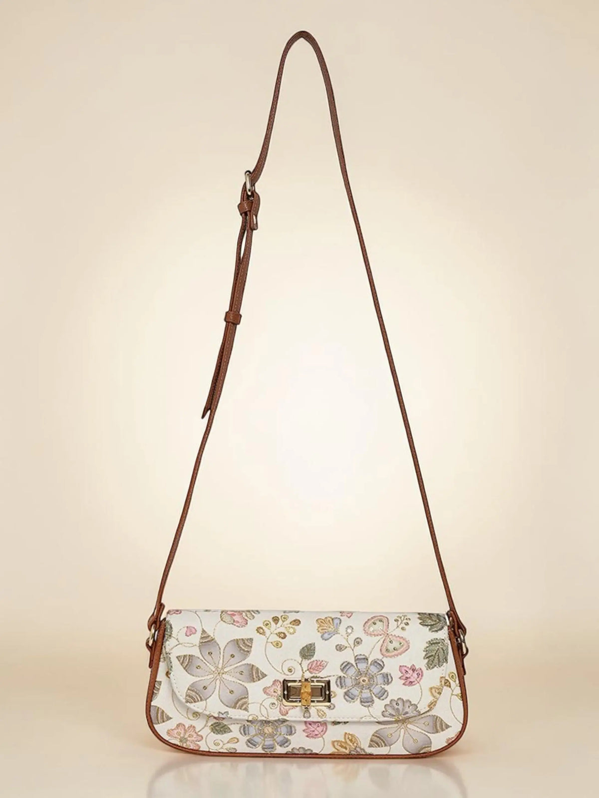Saira Crossbody bag - Caramel Ivory