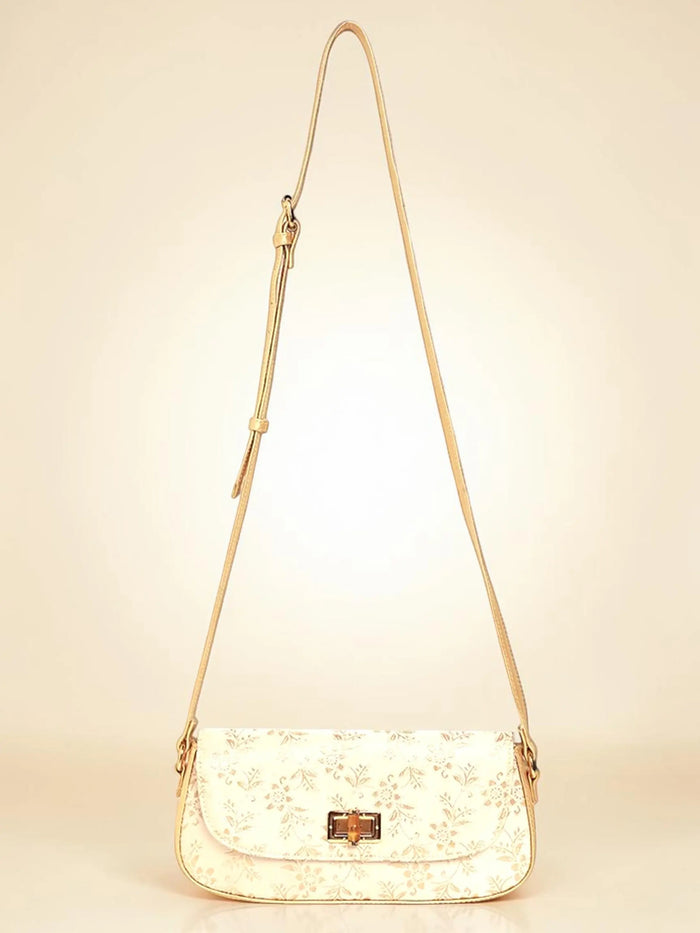 Saira Crossbody bag - Off white Gold