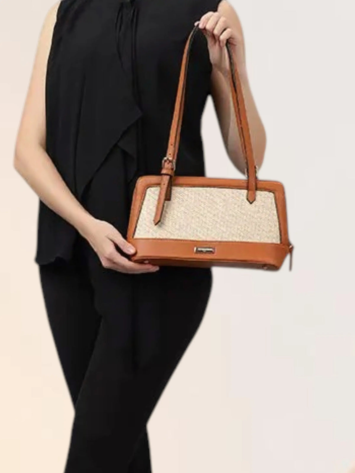 Liora Jute Shoulder Bag - Tan