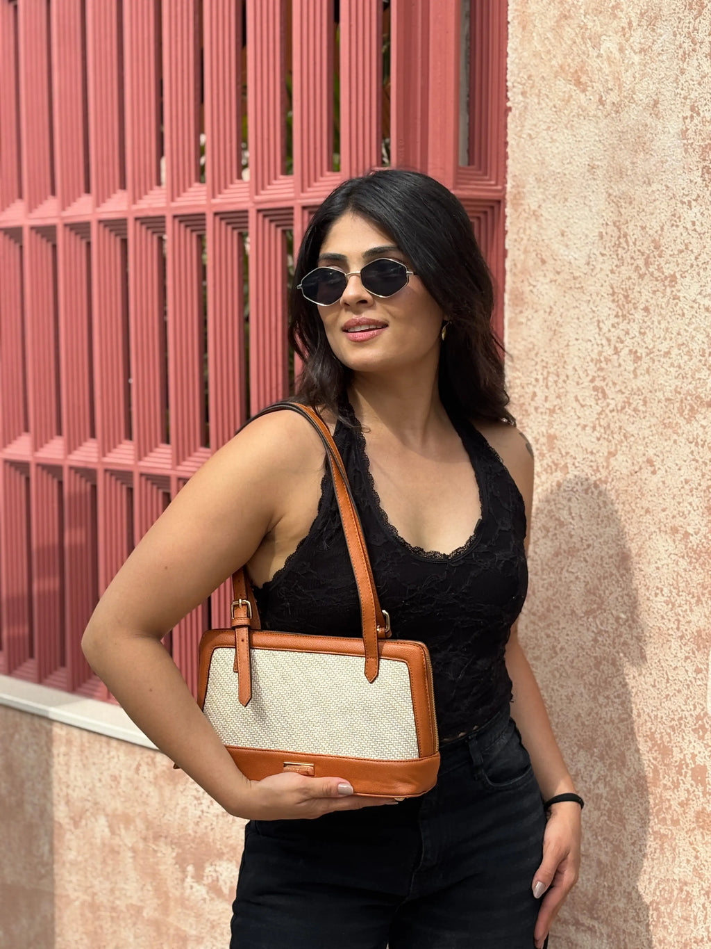 Liora Jute Shoulder Bag - Tan
